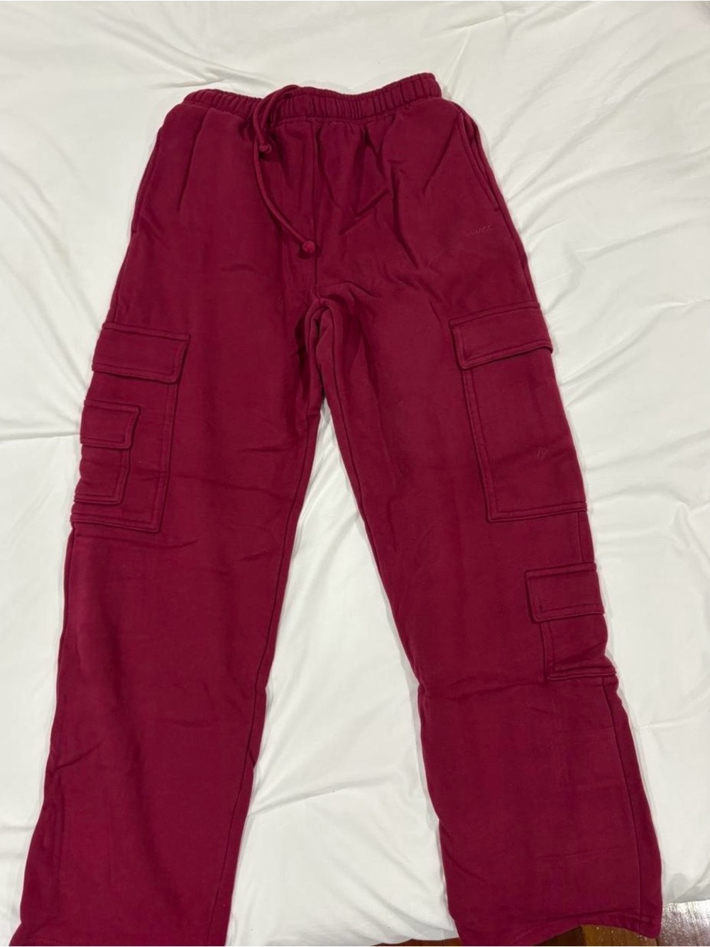 Garage Kids Cargo Joggers in Burgundy